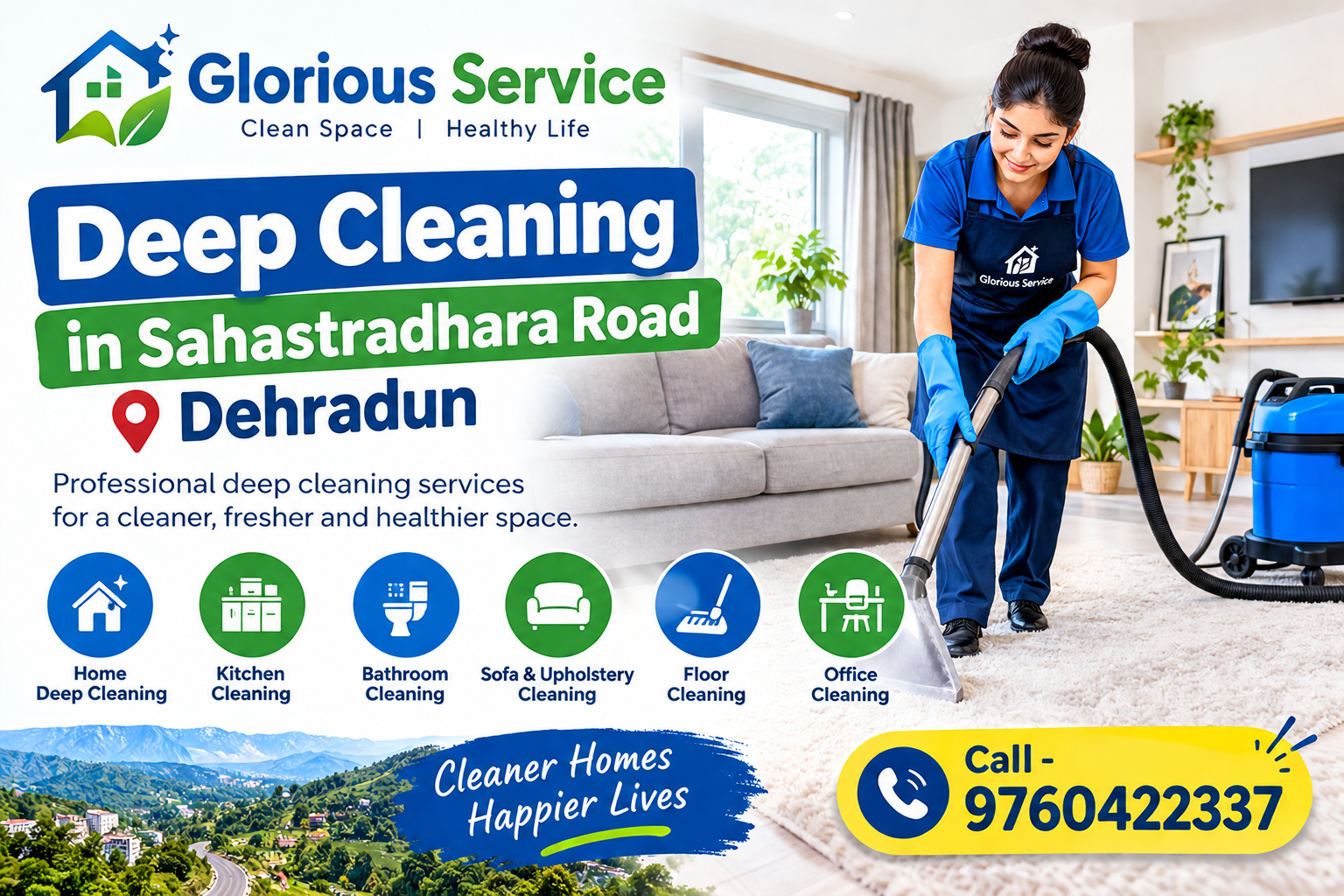 Deep Cleaning in Sahastradhara Road Dehradun | Call - 9760422337